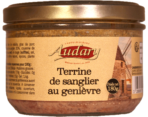 Terrine de sanglier au genièvre . 180g - ref. : 509018