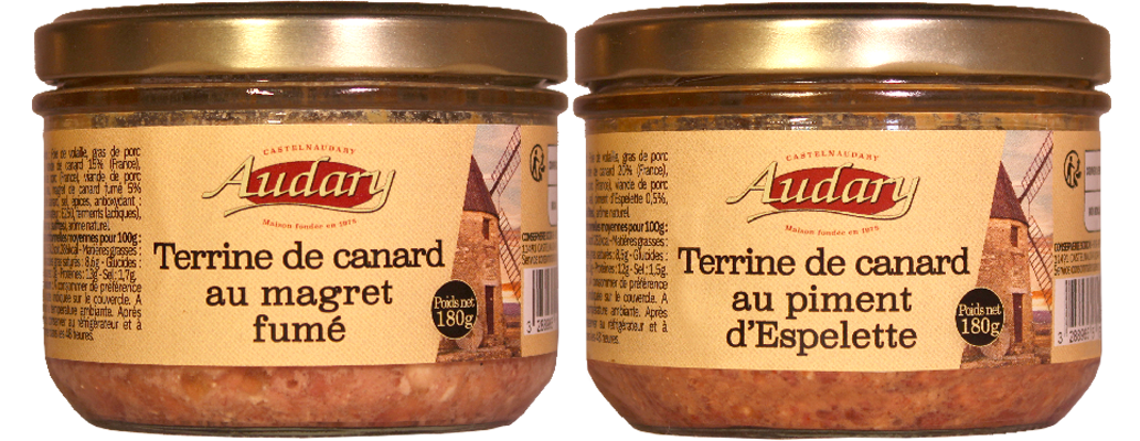 Lot "canard" . 2 pâtés de 180g - ref. : 511000